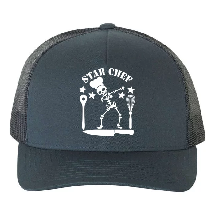 Star Chef Funny Dabbing Skeleton With Chefs Hat Funny Gift Yupoong Adult 5-Panel Trucker Hat