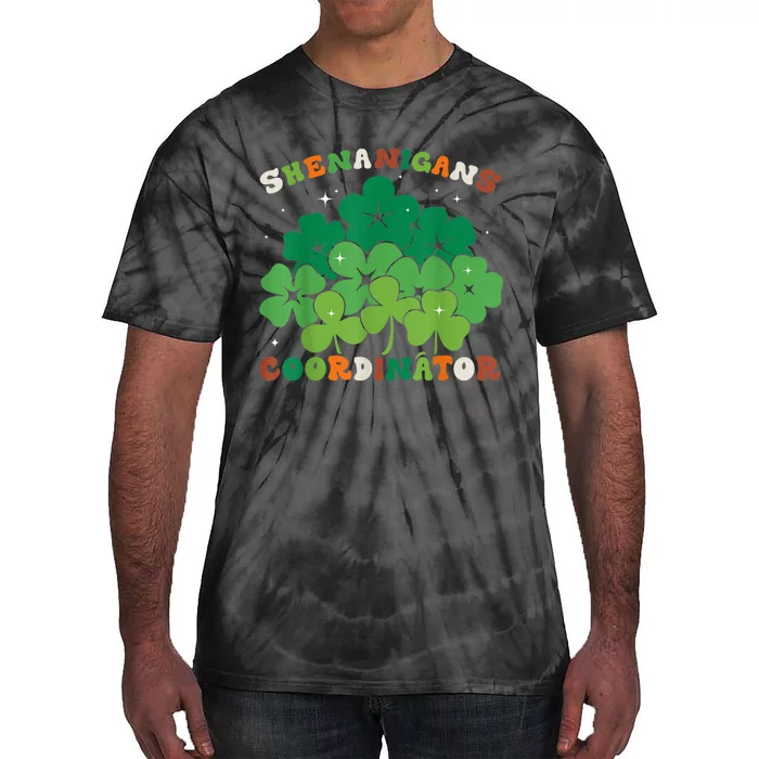 Shenanigans Coordinator Funny St Patricks Day Teacher Tie-Dye T-Shirt