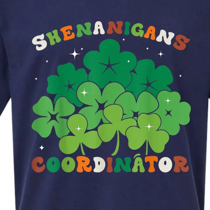 Shenanigans Coordinator Funny St Patricks Day Teacher Sueded Cloud Jersey T-Shirt