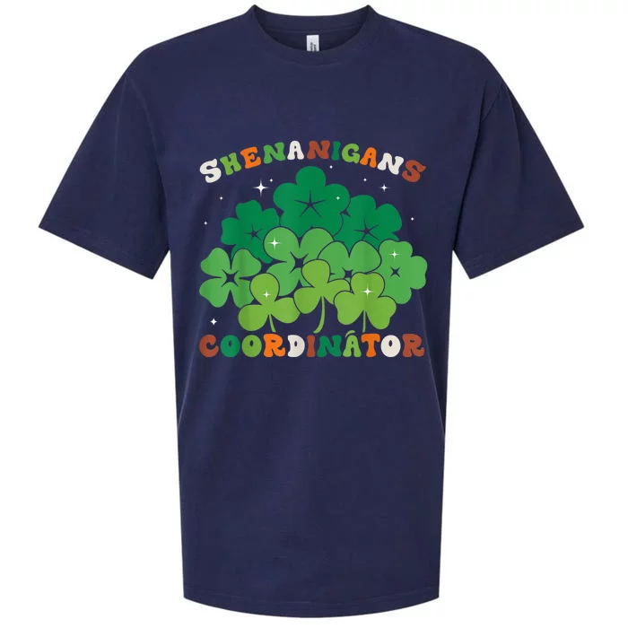 Shenanigans Coordinator Funny St Patricks Day Teacher Sueded Cloud Jersey T-Shirt