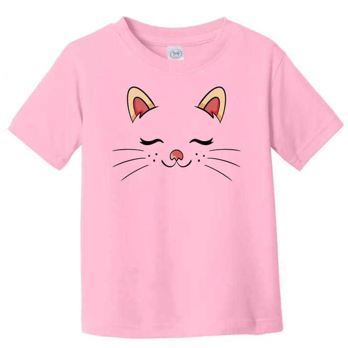 Sleeping Cat Face Toddler T-Shirt