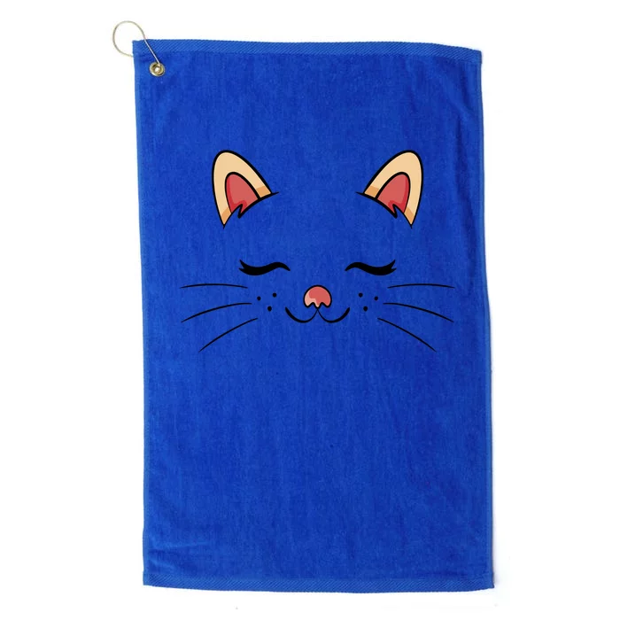 Sleeping Cat Face Platinum Collection Golf Towel