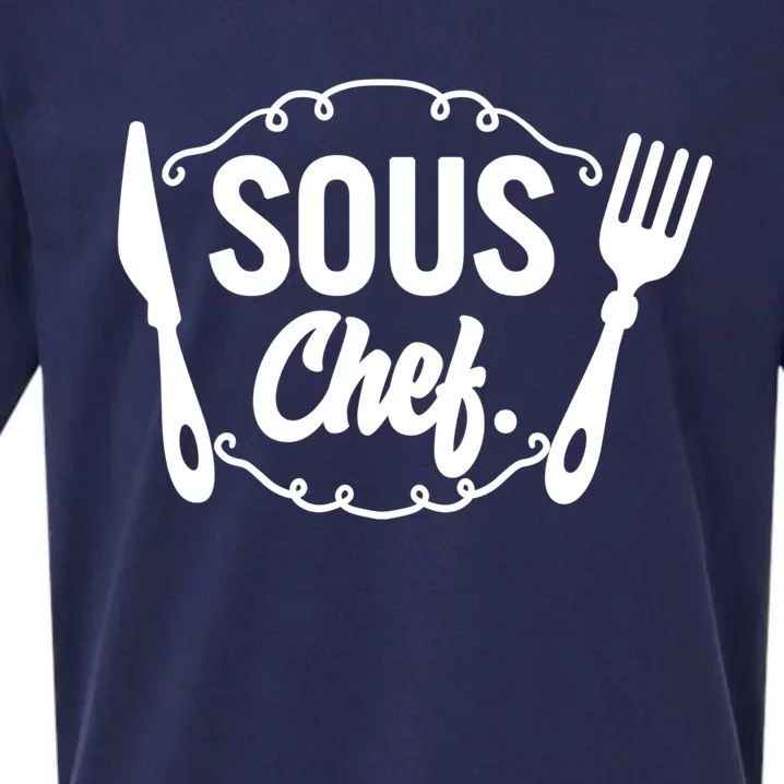 Sous Chef Family Matching Head Chef Mothers Day Mom Birthday Gift Sueded Cloud Jersey T-Shirt