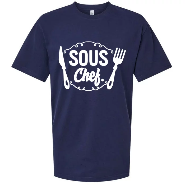 Sous Chef Family Matching Head Chef Mothers Day Mom Birthday Gift Sueded Cloud Jersey T-Shirt