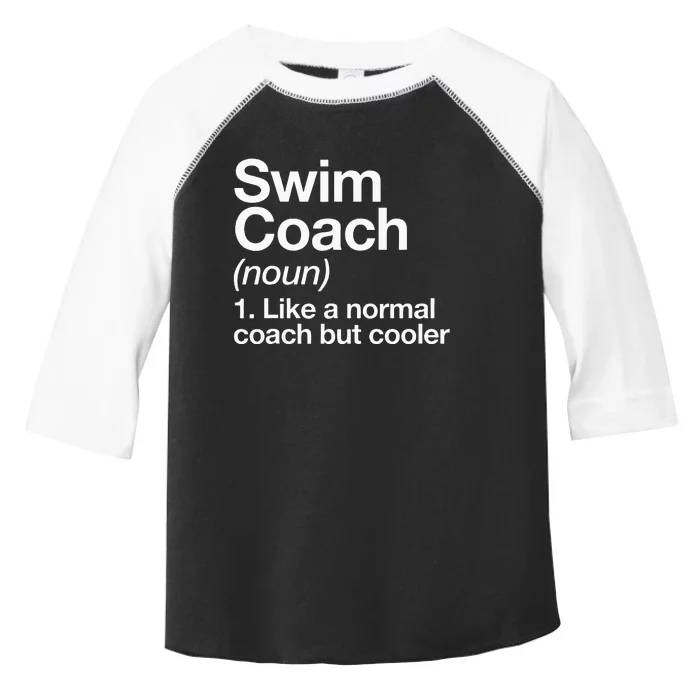 Swim Coach Funny Sports Definition Trainer Instructor School Toddler Fine Jersey T-Shirt