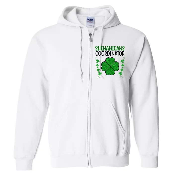 Shenanigans Coordinator Festive St Patrick's Day Full Zip Hoodie