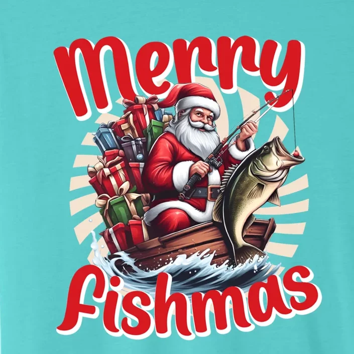 Santa Claus Fishing Merry Fishmas Christmas ChromaSoft Performance T-Shirt