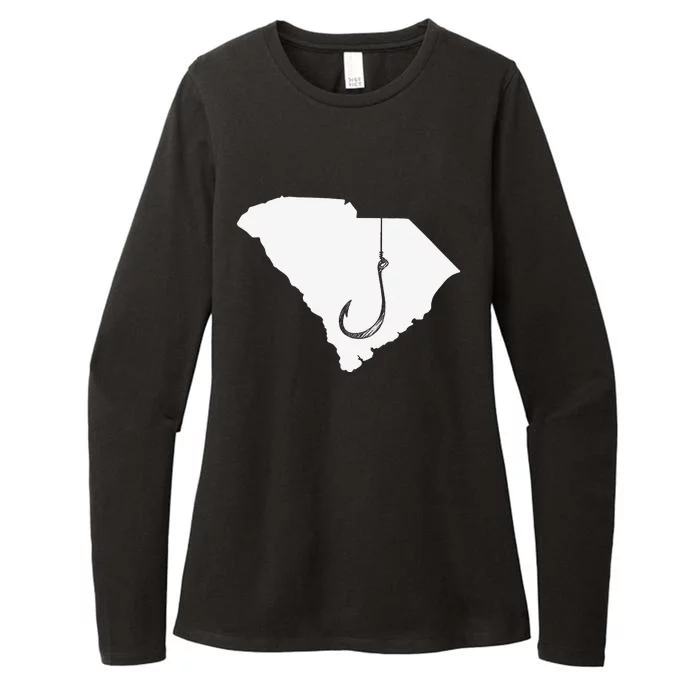 South Carolina Fishing Angler Fisherman Fish Hook Womens CVC Long Sleeve Shirt