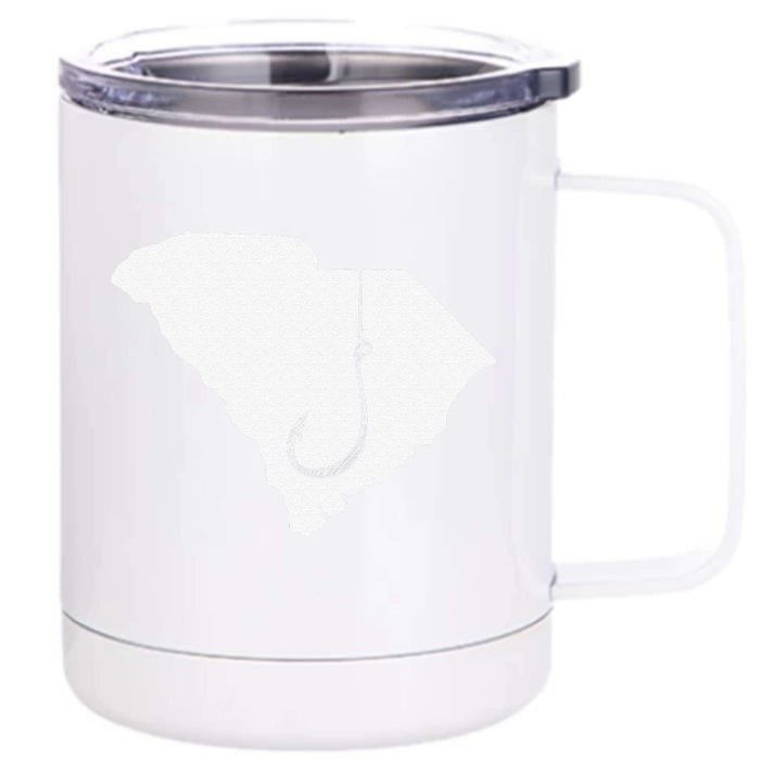 South Carolina Fishing Angler Fisherman Fish Hook Front & Back 12oz Stainless Steel Tumbler Cup