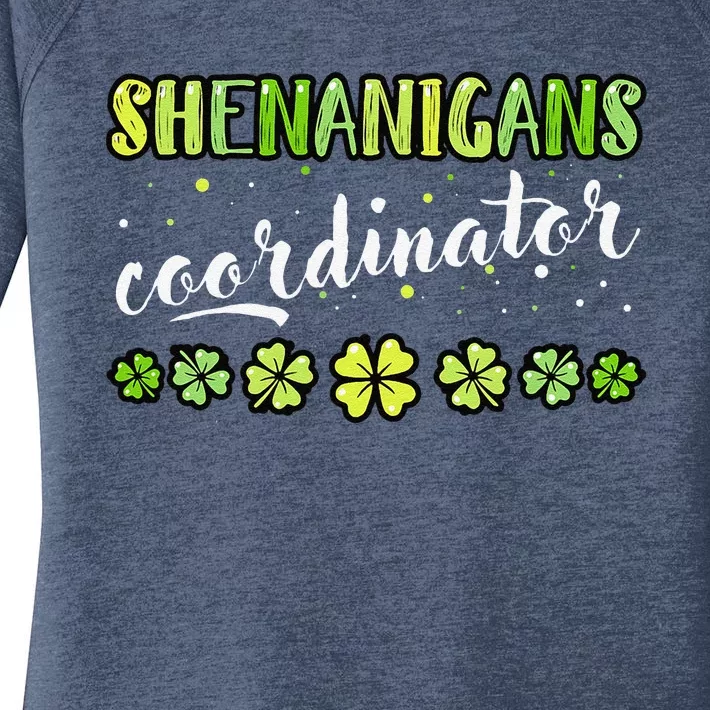 Shenanigans Coordinator Funny Teacher St Patrick's Day Lucky Women's Perfect Tri Tunic Long Sleeve Shirt