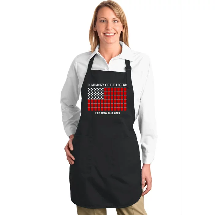 Solo Cup Flag Rip The Legend Toby Full-Length Apron With Pocket