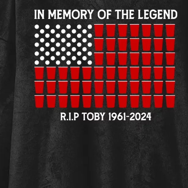 Solo Cup Flag Rip The Legend Toby Hooded Wearable Blanket