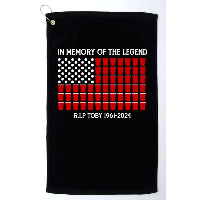 Solo Cup Flag Rip The Legend Toby Platinum Collection Golf Towel