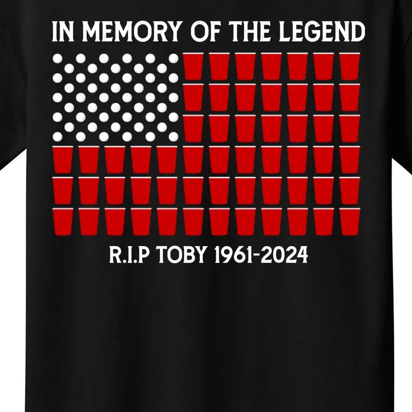 Solo Cup Flag Rip The Legend Toby Kids T-Shirt