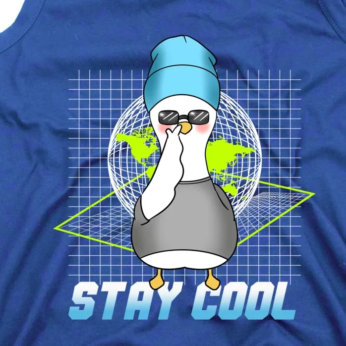 Stay Cool Funny Duck Goose Futuristic Duck Great Gift Tank Top