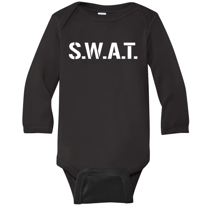 SWAT Costume Funny Halloween Group Outfit Baby Long Sleeve Bodysuit