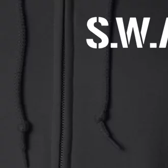 SWAT Costume Funny Halloween Group Outfit Full Zip Hoodie