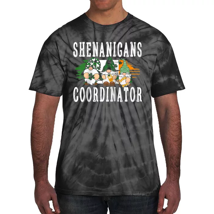 Shenanigans Coordinator Funny St Patricks Day Teacher Tie-Dye T-Shirt