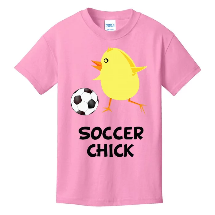 Soccer Chick Funny Female Sport Kids T-Shirt