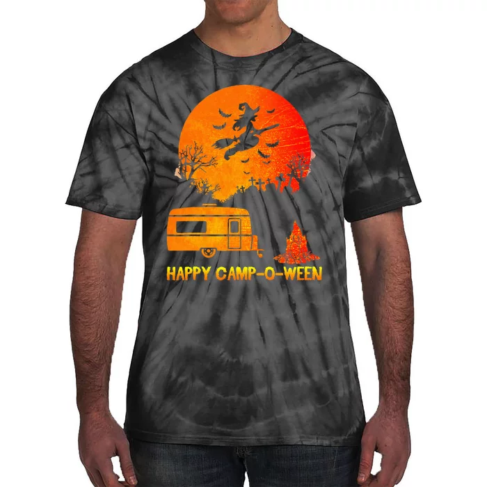 Spooky Camping Fun Happy Camp O Ween Tie-Dye T-Shirt