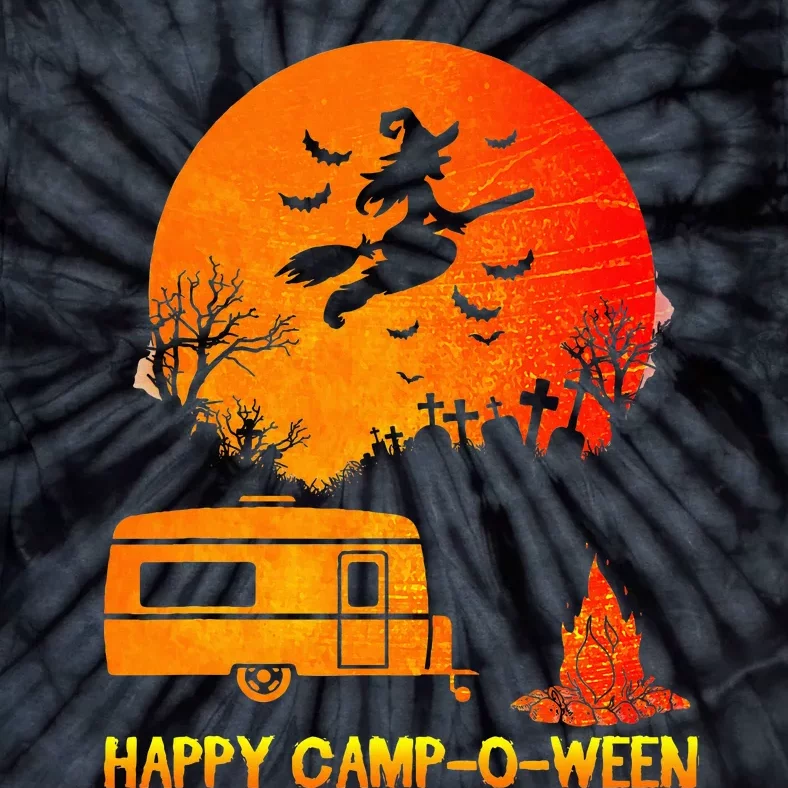 Spooky Camping Fun Happy Camp O Ween Tie-Dye T-Shirt