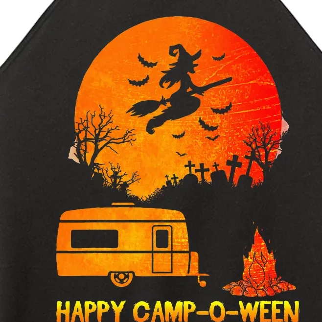 Spooky Camping Fun Happy Camp O Ween Women’s Perfect Tri Rocker Tank