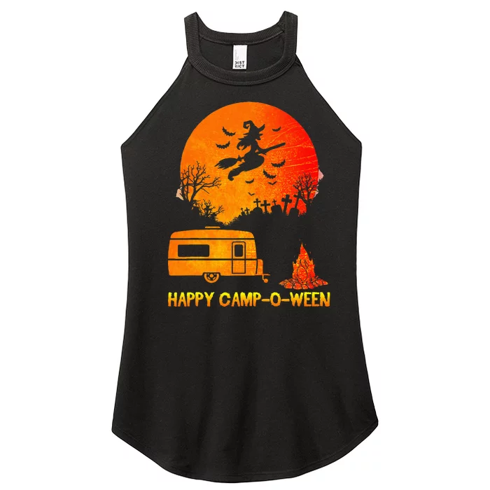 Spooky Camping Fun Happy Camp O Ween Women’s Perfect Tri Rocker Tank