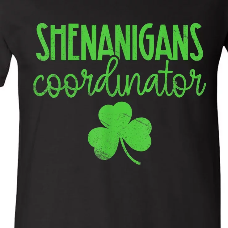 Shenanigans Coordinator Funny Teacher St Patricks Day V-Neck T-Shirt