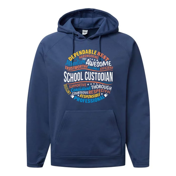 School Custodians Funny Appreciation Gift Performance Fleece Hoodie