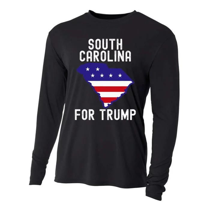 South Carolina For Trump Donald Trump Us Election Cooling Performance Long Sleeve Crew