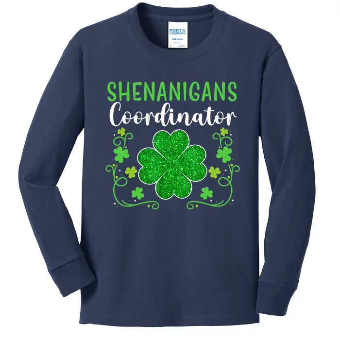 Shenanigans Coordinator Funny St Patrick's Day Teacher Kids Long Sleeve Shirt