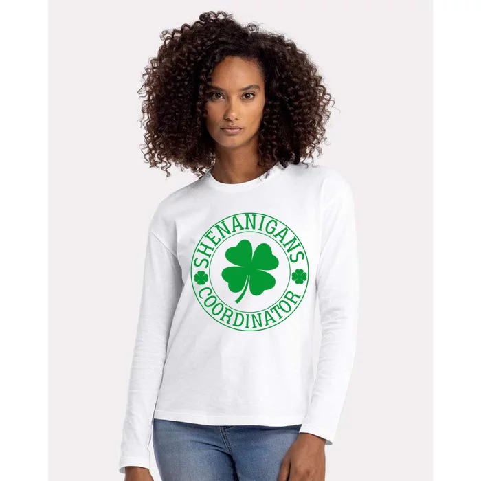 Shenanigans Coordinator Funny St Patrick's Day Womens Cotton Relaxed Long Sleeve T-Shirt