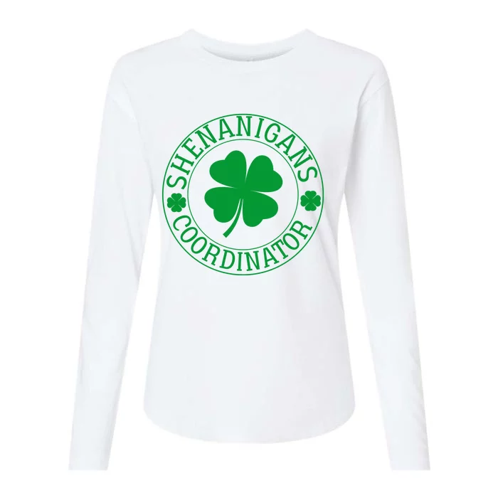 Shenanigans Coordinator Funny St Patrick's Day Womens Cotton Relaxed Long Sleeve T-Shirt