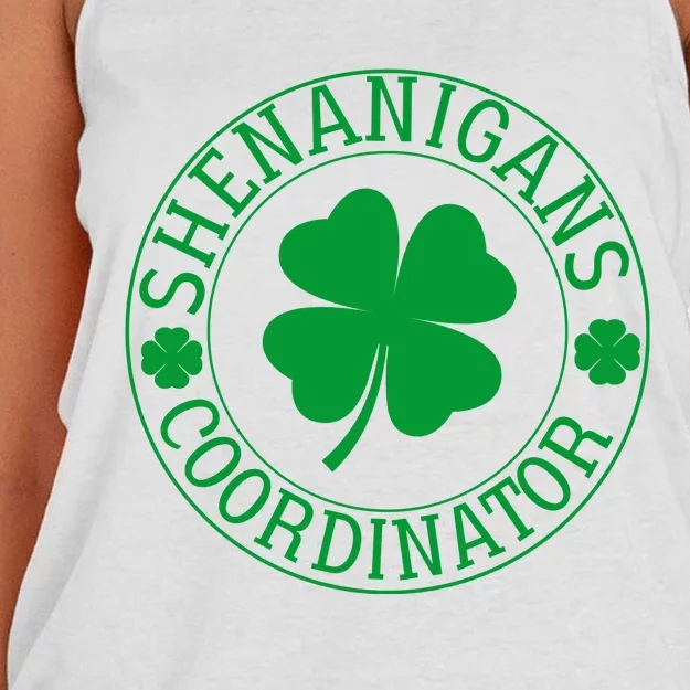 Shenanigans Coordinator Funny St Patrick's Day Women's Knotted Racerback Tank