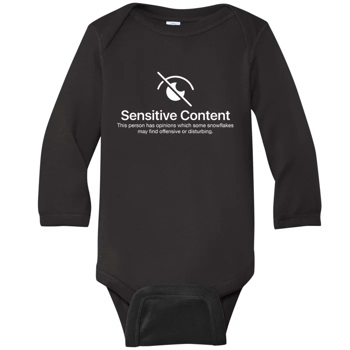 Sensitive Content Funny Political Republican Democrat Baby Long Sleeve Bodysuit