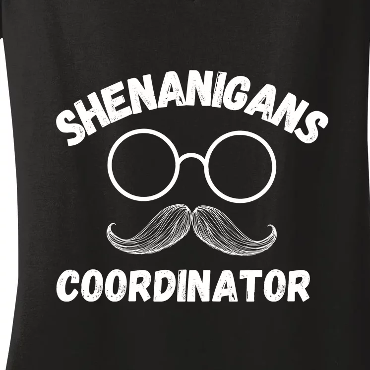 Shenanigans Coordinator Funny Saying Women's V-Neck T-Shirt