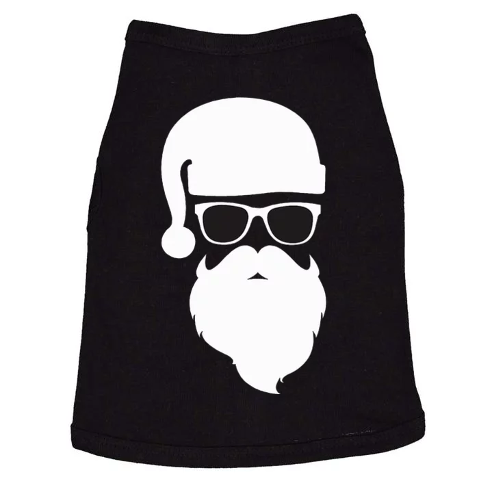 Santa Claus Face Sunglasses with Hat Beard Christmas Doggie Tank