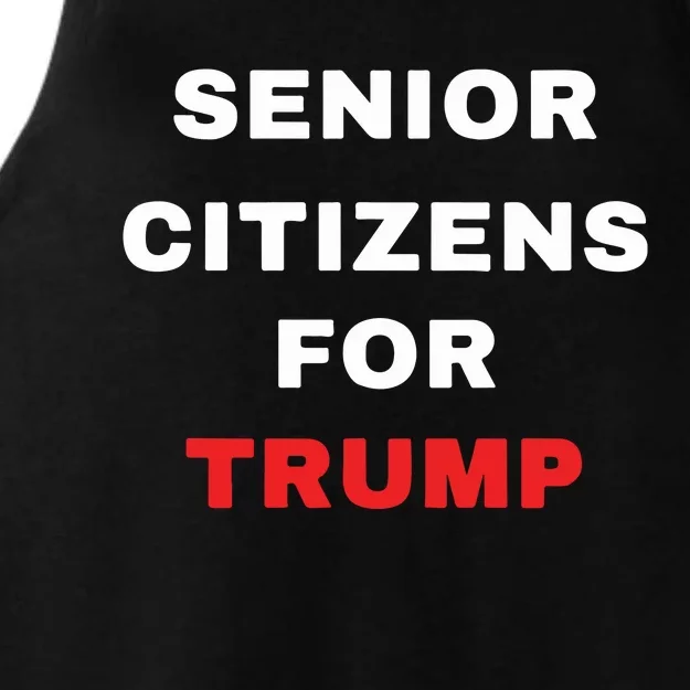 Seniors Citizens For Trump Ladies Tri-Blend Wicking Tank