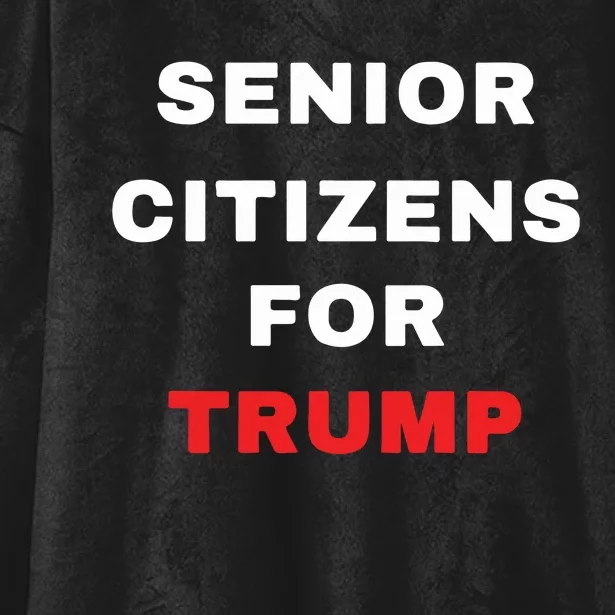 Seniors Citizens For Trump Hooded Wearable Blanket