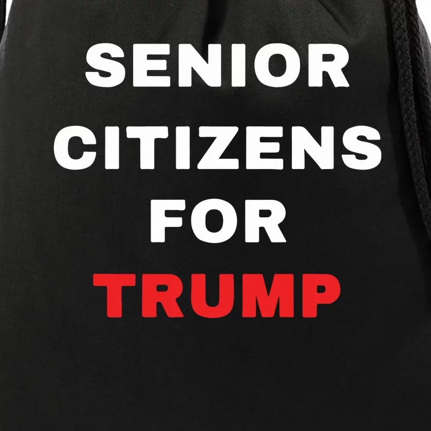 Seniors Citizens For Trump Drawstring Bag