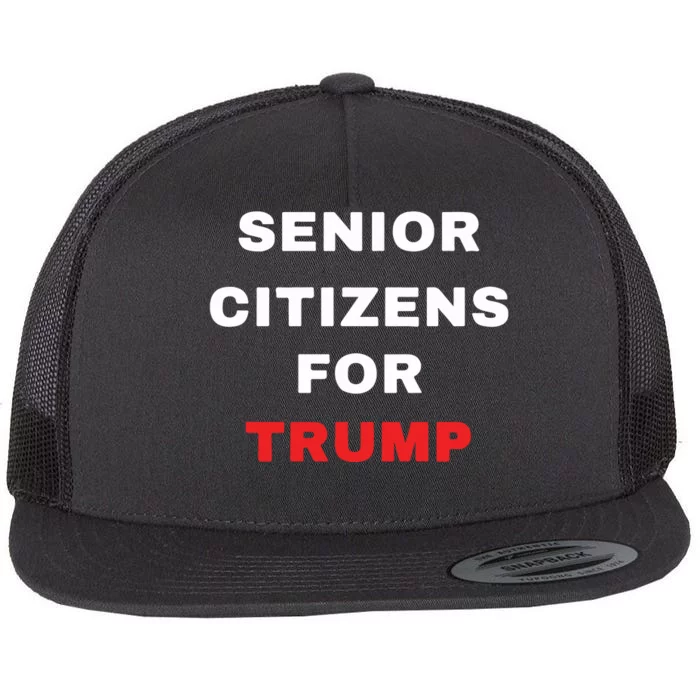 Seniors Citizens For Trump Flat Bill Trucker Hat