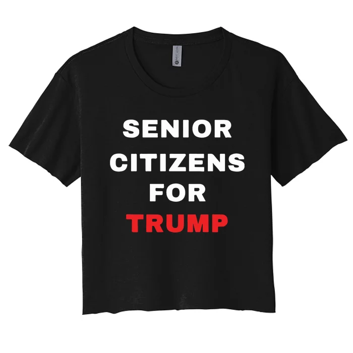 Seniors Citizens For Trump Women's Crop Top Tee