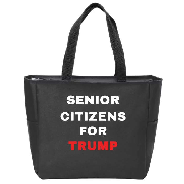 Seniors Citizens For Trump Zip Tote Bag