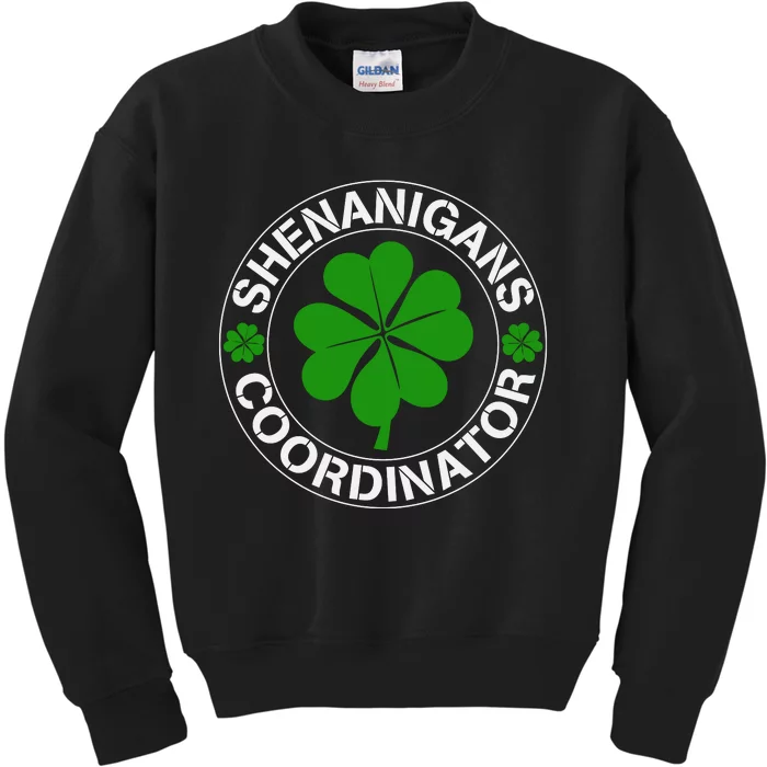 Shenanigans Coordinator Funny Teacher St Patrick's Day Kids Sweatshirt