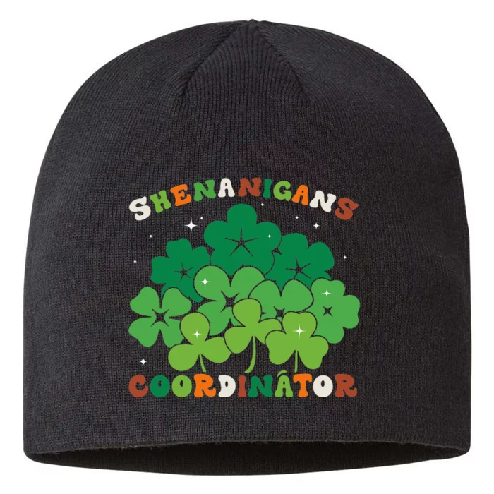 Shenanigans Coordinator Funny St Patricks Day Teacher 8 1/2in Sustainable Knit Beanie