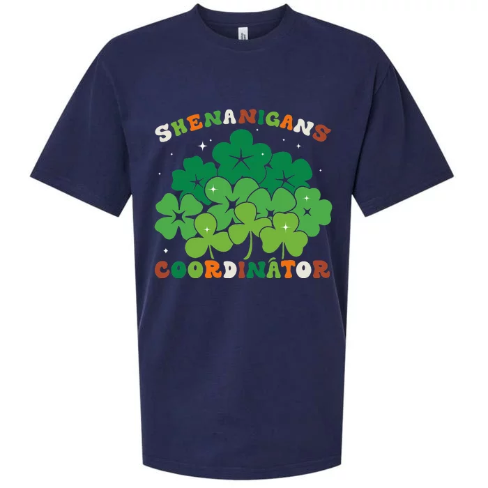 Shenanigans Coordinator Funny St Patricks Day Teacher Sueded Cloud Jersey T-Shirt