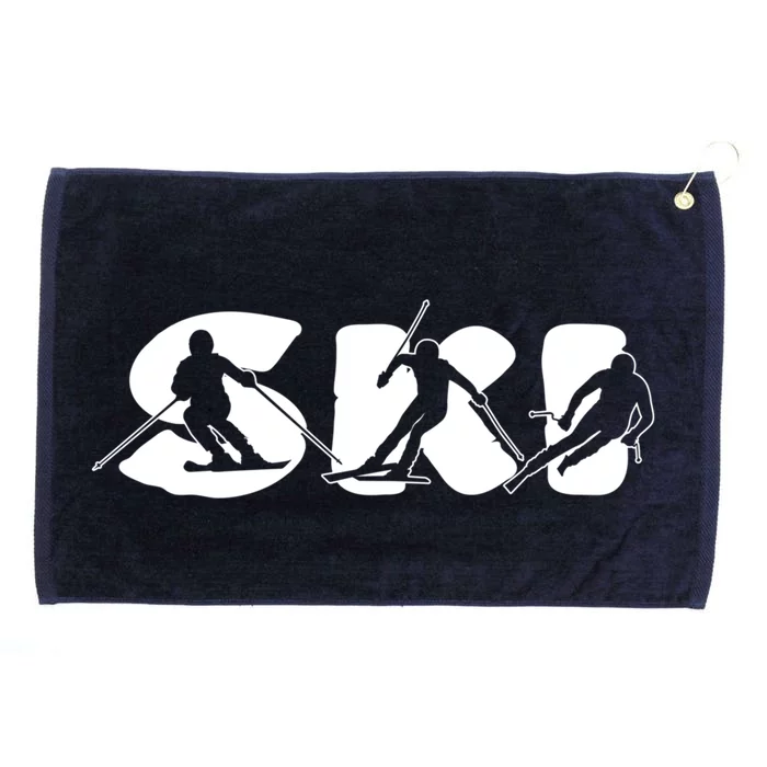 Skiing Clothing For Skiers And Ski Lovers Meaningful Gift Grommeted Golf Towel