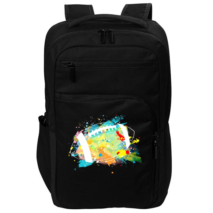 Splattered Colorful Football Lover Impact Tech Backpack