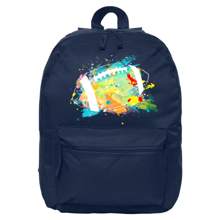 Splattered Colorful Football Lover 16 in Basic Backpack