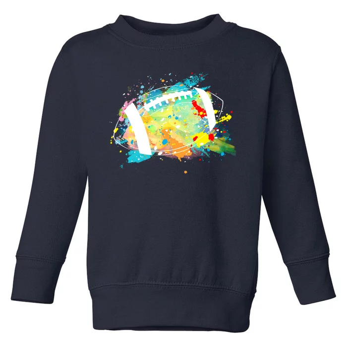 Splattered Colorful Football Lover Toddler Sweatshirt